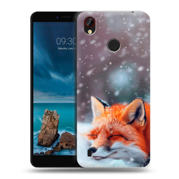 Силиконовый чехол на ZTE Blade A7 Vita с принтом лиса