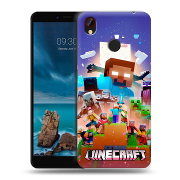 Силиконовый чехол на ZTE Blade A7 Vita с принтом Майнкрафт Minecraft Силиконовый чехол на ZTE Blade A7 Vita с принтом Майнкрафт Minecraft