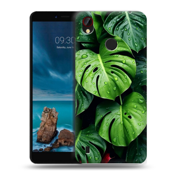 Силиконовый чехол на ZTE Blade A7 Vita с принтом Листья