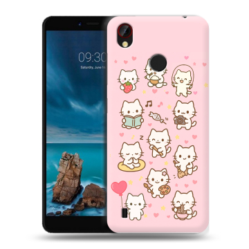 Силиконовый чехол на ZTE Blade A7 Vita с принтом Hello Kitty Хелоу Кити