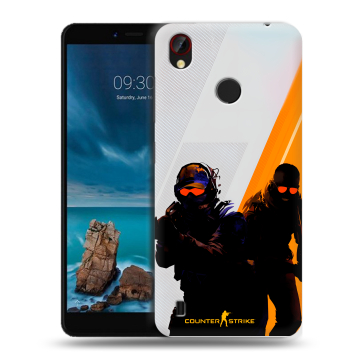Силиконовый чехол на ZTE Blade A7 Vita с принтом Контер страйк Counter strike