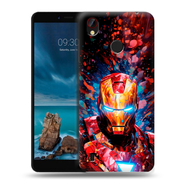 Силиконовый чехол на ZTE Blade A7 Vita с принтом Железный человек Ironman