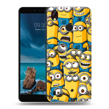 Силиконовый чехол на ZTE Blade A7 Vita с принтом Миньоны