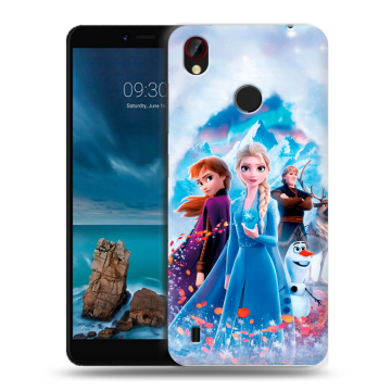 Силиконовый чехол на ZTE Blade A7 Vita с принтом Холодное сердце Frozen