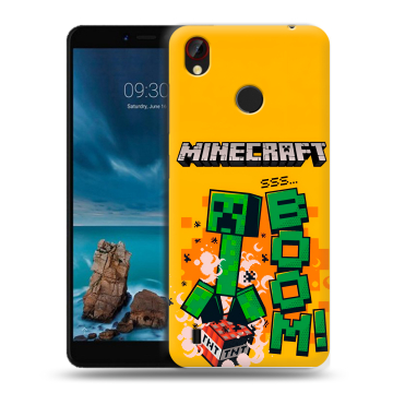 Силиконовый чехол на ZTE Blade A7 Vita с принтом Майнкрафт Minecraft