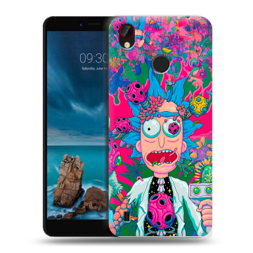 Силиконовый чехол на ZTE Blade A7 Vita с принтом Рик и Морти Rick Morty