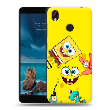 Силиконовый чехол на ZTE Blade A7 Vita с принтом Спанч боб Спанчбоб