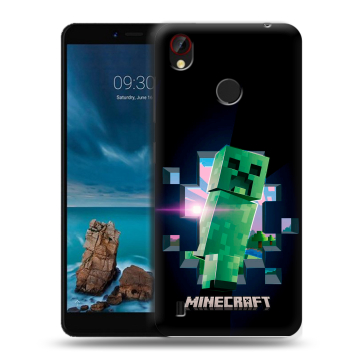 Силиконовый чехол на ZTE Blade A7 Vita с принтом Майнкрафт Minecraft