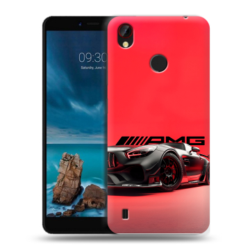 Силиконовый чехол на ZTE Blade A7 Vita с принтом Мерседес Mercedes AMG