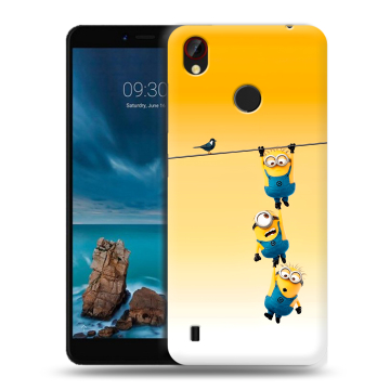 Силиконовый чехол на ZTE Blade A7 Vita с принтом Миньоны