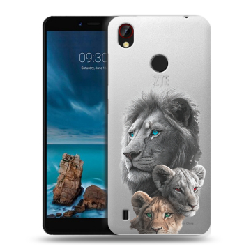 Силиконовый чехол на ZTE Blade A7 Vita с принтом Львы