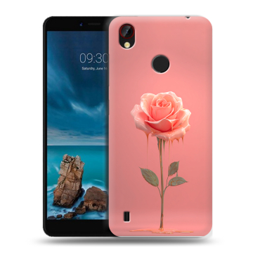 Силиконовый чехол на ZTE Blade A7 Vita с принтом Розовая роза