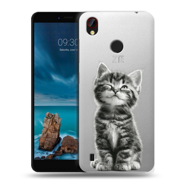 Силиконовый чехол на ZTE Blade A7 Vita с принтом Котенок