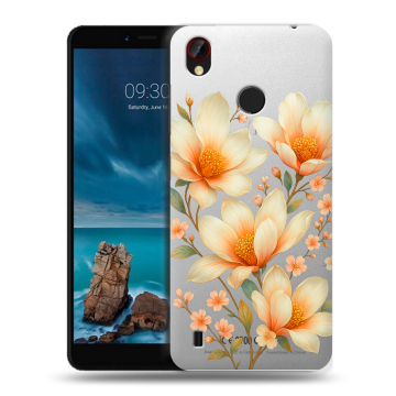Силиконовый чехол на ZTE Blade A7 Vita с принтом Цветы
