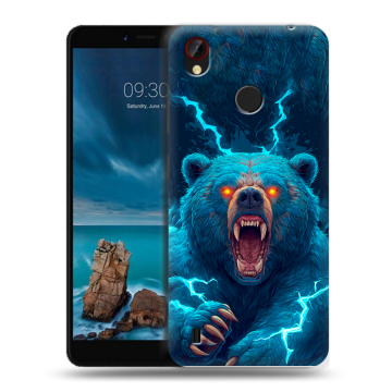 Силиконовый чехол на ZTE Blade A7 Vita с принтом Медведь