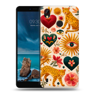 Силиконовый чехол на ZTE Blade A7 Vita с принтом Модный принт