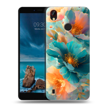 Силиконовый чехол на ZTE Blade A7 Vita с принтом Цветы