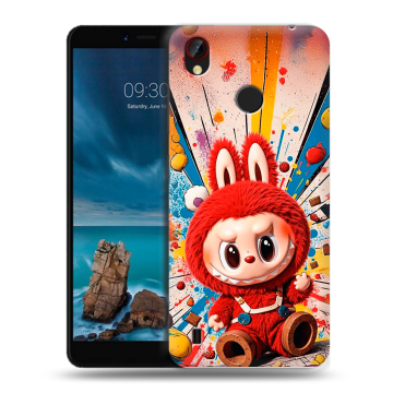 Силиконовый чехол на ZTE Blade A7 Vita с принтом Labubu Лабубу