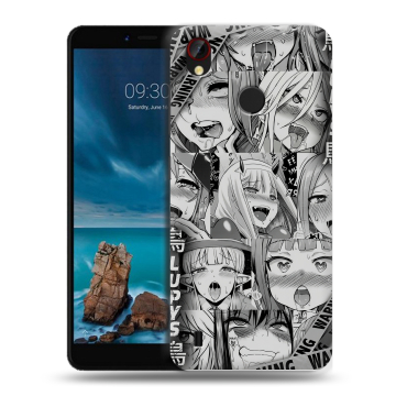 Силиконовый чехол на ZTE Blade A7 Vita с принтом Ahegao Ахегао Аниме