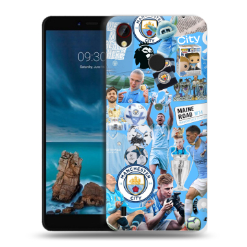 Силиконовый чехол на ZTE Blade A7 Vita с принтом Man City Манчестер Сити