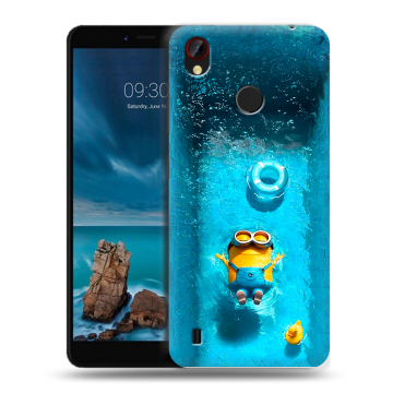 Силиконовый чехол на ZTE Blade A7 Vita с принтом Миньоны Силиконовый чехол на ZTE Blade A7 Vita с принтом Миньоны