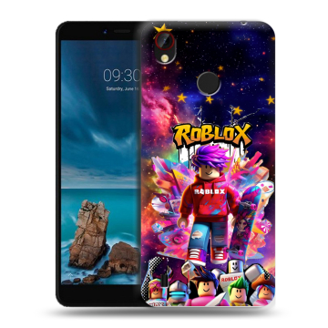 Силиконовый чехол на ZTE Blade A7 Vita с принтом Roblox Роблокс Силиконовый чехол на ZTE Blade A7 Vita с принтом Roblox Роблокс