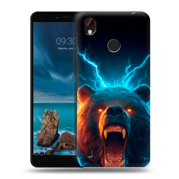 Силиконовый чехол на ZTE Blade A7 Vita с принтом Медведь