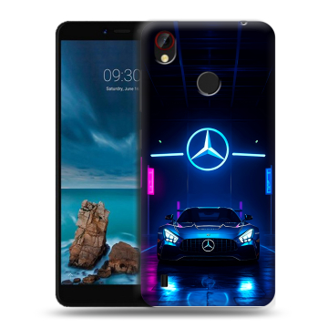Силиконовый чехол на ZTE Blade A7 Vita с принтом Mercedes Мерседес