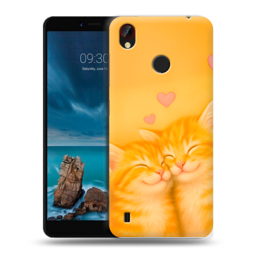 Силиконовый чехол на ZTE Blade A7 Vita с принтом Милые котята