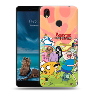 Силиконовый чехол на ZTE Blade A7 Vita с принтом Adventure time Время приключений