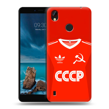 Силиконовый чехол на ZTE Blade A7 Vita с принтом Флаг Герб СССР