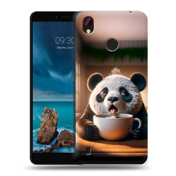 Силиконовый чехол на ZTE Blade A7 Vita с принтом смешная панда
