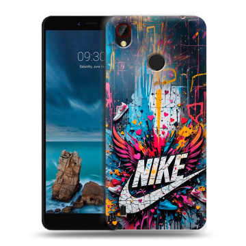 Силиконовый чехол на ZTE Blade A7 Vita с принтом Nike Найк