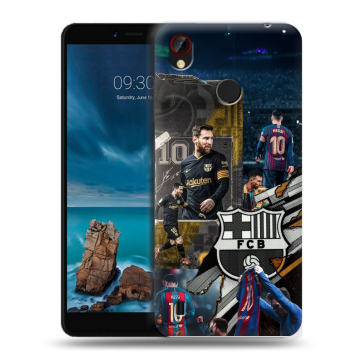 Силиконовый чехол на ZTE Blade A7 Vita с принтом Messi Barcelona