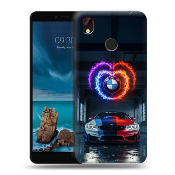 Силиконовый чехол на ZTE Blade A7 Vita с принтом BMW БМВ
