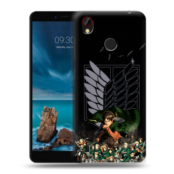Силиконовый чехол на ZTE Blade A7 Vita с принтом Атака титанов
