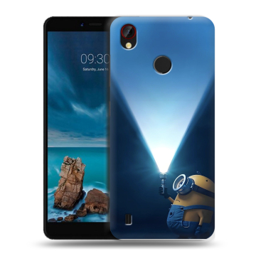Силиконовый чехол на ZTE Blade A7 Vita с принтом Миньоны