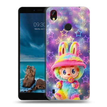 Силиконовый чехол на ZTE Blade A7 Vita с принтом Labubu Лабубу