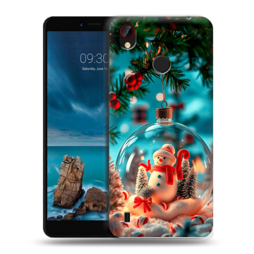 Силиконовый чехол на ZTE Blade A7 Vita с принтом Новый год