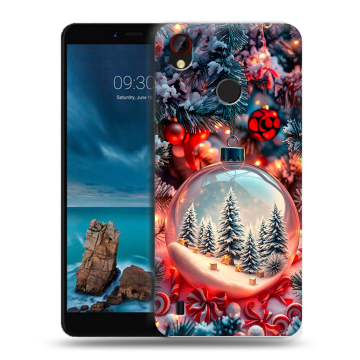 Силиконовый чехол на ZTE Blade A7 Vita с принтом Новый год