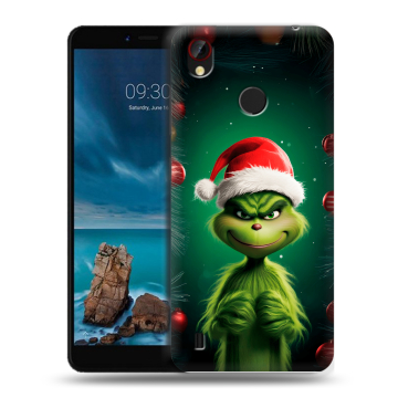 Силиконовый чехол на ZTE Blade A7 Vita с принтом Гринч Новый год Рождество
