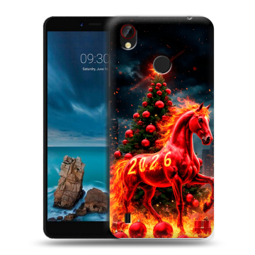 Силиконовый чехол на ZTE Blade A7 Vita с принтом Новый год