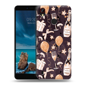Силиконовый чехол на ZTE Blade A7 Vita с принтом Новый год