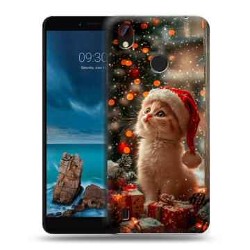 Силиконовый чехол на ZTE Blade A7 Vita с принтом Новый год