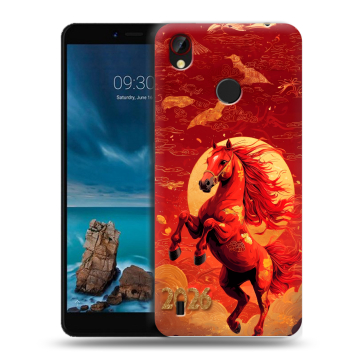 Силиконовый чехол на ZTE Blade A7 Vita с принтом Новый год