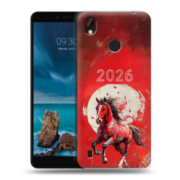 Силиконовый чехол на ZTE Blade A7 Vita с принтом Новый год