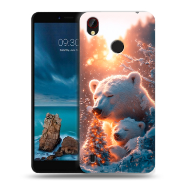 Силиконовый чехол на ZTE Blade A7 Vita с принтом Новый год