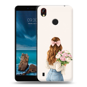 Силиконовый чехол на ZTE Blade A7 Vita с принтом женский