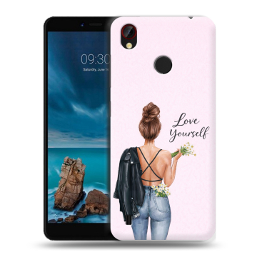 Силиконовый чехол на ZTE Blade A7 Vita с принтом женский