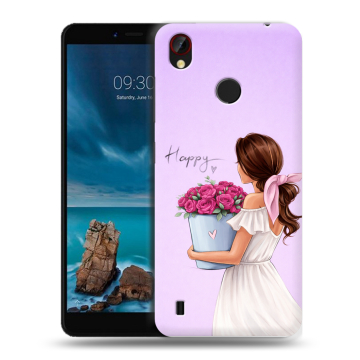 Силиконовый чехол на ZTE Blade A7 Vita с принтом женский